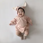 [66-100cm] スクエアフリル襟ORシンプル ロンパース - Image 5