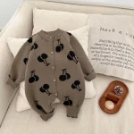 [66-100cm] チェリー柄 オールインワン - Image 2