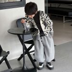 [80-150cm] フード付き ニット カーディガン - Image 2