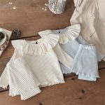 [73-100cm] フリル カラー トップス&スカート パンツ 2点セット - Image 4