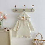 [66-90cm] 韓国風 帽子付き ワッフル オールインワン - Image 11