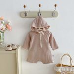 [66-90cm] 韓国風 帽子付き ワッフル オールインワン - Image 14