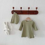 [66-90cm] 韓国風 帽子付き ワッフル オールインワン - Image 4