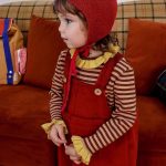 [80-110cm] レトロ ボンボン付き サロペット - Image 8