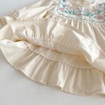 [80-130cm] 花刺繡 ワンピース - Image 3