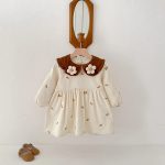 [80-130cm] 花柄 丸襟 ワンピース - Image 6