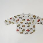 [80-130cm] カートゥーン 車柄 トップス - Image 9