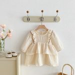 [73-110cm] 肩フリル リネン ワンピース - Image 8