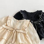 [73-110cm] 肩フリル リネン ワンピース - Image 7