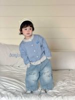 [73-110cm]カーディガン&デニムパンツ&長袖Tシャツ トレンド - Image 3
