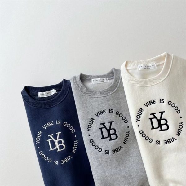 [73-120cm]シンプル 裏起毛 トレーナー+パンツ セットアップ