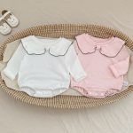 [66-90cm]ロンパース シンプル 無地 肌触り良い - Image 4