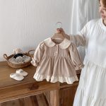 [73-120cm]ワンピース 女の子 写真映え ナチュラル フリルカラー - Image 3