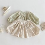 [66-100cm]トップス ベビー 女の子 レトロ ガーリー