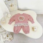 [73-120cm]女の子 セットアップ ガーリー フリル付き トレーナー&パンツ - Image 7