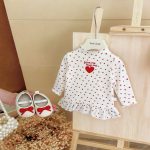 [73-120cm]長袖トップス ベビー 女の子 ドット柄 可愛い - Image 2