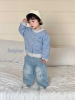[73-110cm]カーディガン&デニムパンツ&長袖Tシャツ トレンド - Image 6