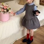 [73-120cm]シャツ+ジャンパースカート セット おしゃれ見え 学院風 - Image 7