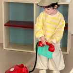 [73-110cm]ボーダー柄トレーナー&パンツ カジュアル 動きやすい