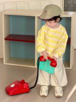 [73-110cm]ボーダー柄トレーナー&パンツ カジュアル 動きやすい