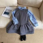 [73-120cm]シャツ+ジャンパースカート セット おしゃれ見え 学院風 - Image 5