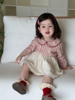 [73-100cm]チェック柄シャツ&スカート おしゃれ スウィート - Image 3