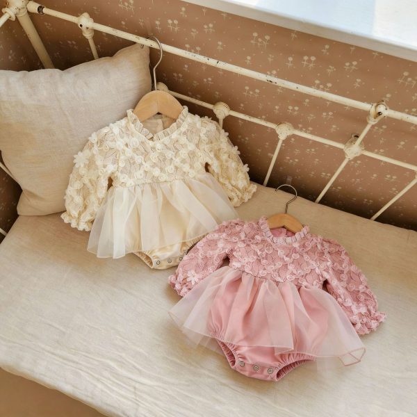 [66-90cm]ワンピース ベビー 女の子 花びらチュール ガーリー