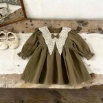 [73-120cm]ワンピース 女の子 おしゃれ リボン付き