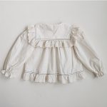 [73-120cm]フリル付き ドールカラー シャツ - Image 4