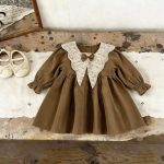 [73-120cm]ワンピース 女の子 おしゃれ リボン付き - Image 3