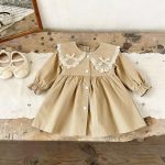 [73-120cm]ワンピース ベビー 女の子 レトロ 可愛い - Image 2