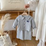 [73-110cm]セットアップ ベビー 女の子 スウィート トップス+パンツ