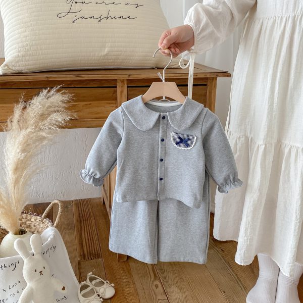 [73-110cm]セットアップ ベビー 女の子 スウィート トップス+パンツ