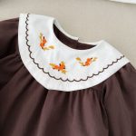 [73-120cm]長袖 ワンピース おしゃれ 刺繍 レトロ - Image 9