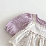 [66-90cm]ベビー 女の子 ロンパース おしゃれ レイヤード風 - Image 2