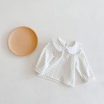 [66-100cm]ベビー フリル襟 長袖Tシャツ 肌触りやさしい - Image 5