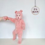 [66-90cm] 熊デザイン ボンネット オールインワン - Image 6