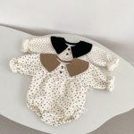 [66-100cm]ベビー ロンパース やわらか素材 ガーリー