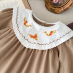 [73-120cm]長袖 ワンピース おしゃれ 刺繍 レトロ - Image 6