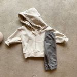 [73-100cm]ジップパーカー フード付き シンプル カジュアル - Image 3