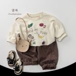 [80-130cm]長袖Tシャツ フルーツ柄 やわらか素材 - Image 4