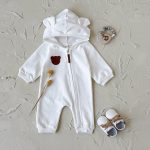 [59-90cm]ロンパース ベビー フード付き ジッパーデザイン - Image 12