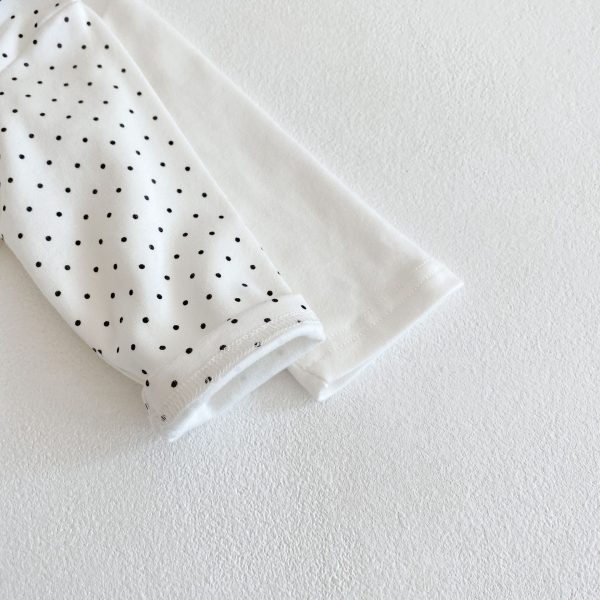 [66-100cm]ベビー フリル襟 長袖Tシャツ 肌触りやさしい