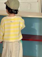 [73-110cm]ボーダー柄トレーナー&パンツ カジュアル 動きやすい - Image 3