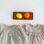 [66-100cm]長袖 ストライプ柄 ワンピース+ブルマ 2点セット - Image 8