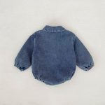 [66-90cm]デニム ロンパース カジュアル 快適な着心地 - Image 9