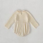 [66-90cm]ロンパース ベビー ニット 切り替え 肌にやさしい - Image 13