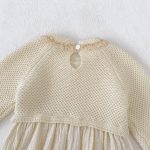 [66-90cm]ロンパース ベビー ニット 切り替え 肌にやさしい - Image 2