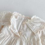 [80-130cm]長袖 ワンピース 女の子 おしゃれ レース襟 - Image 5