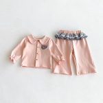 [73-110cm]セットアップ ベビー 女の子 スウィート トップス+パンツ - Image 12